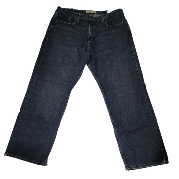 Wrangler Vintage Men's Jeans Size 38 × 30 Loose Fit  Straight Leg Dark Wash - Picture 1 of 16